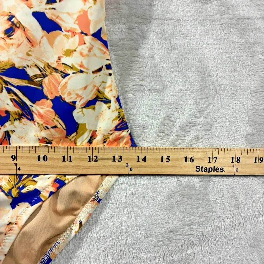 J Crew Swim One Piece S Plunge Ballet V Neck Rare Print Resort 2014 Made in USA